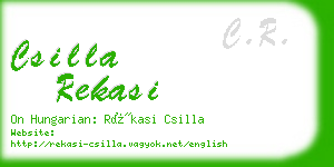 csilla rekasi business card